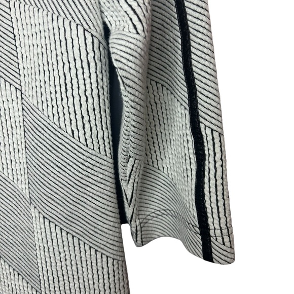 Creation L dress geometric faux leather white black size 4 - Picture 7 of 14